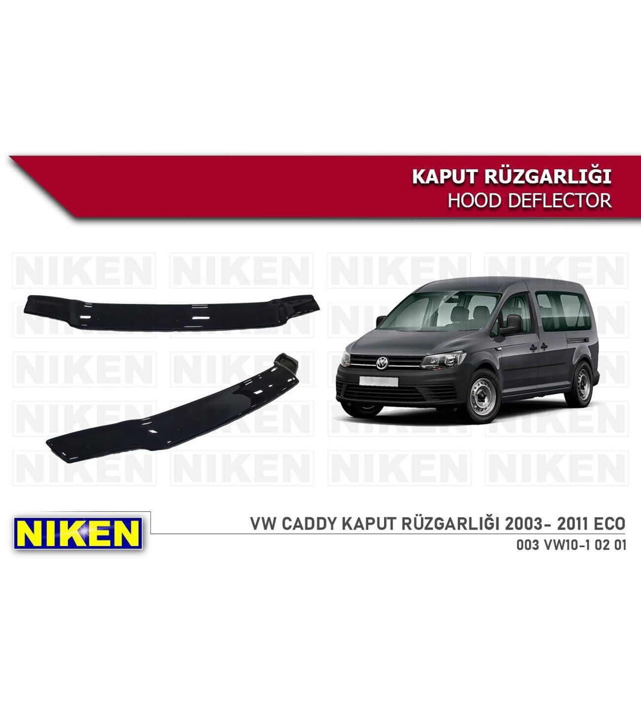 Vw Caddy Kaput Rüzgarlığı Koruyucu 2003-2011 arası