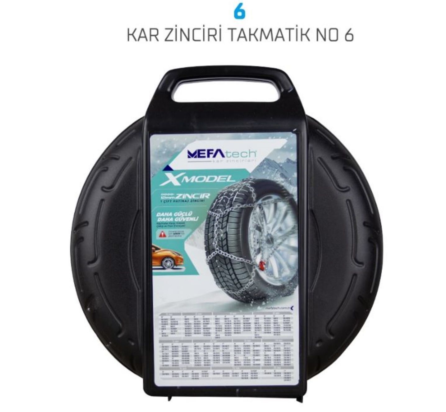 185/70x13 Ebatlarına Uyumlu Takmatik X tipi Kar Patinaj Zinciri Mefatech