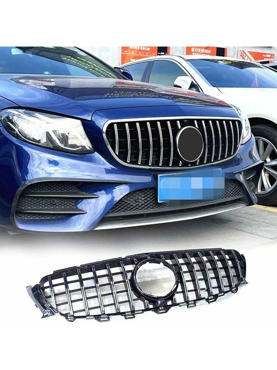 Mercedes E-Class W213 E63 Ön Panjur Siyah Krom GTR Model 2016-2020 Arası Uyumlu