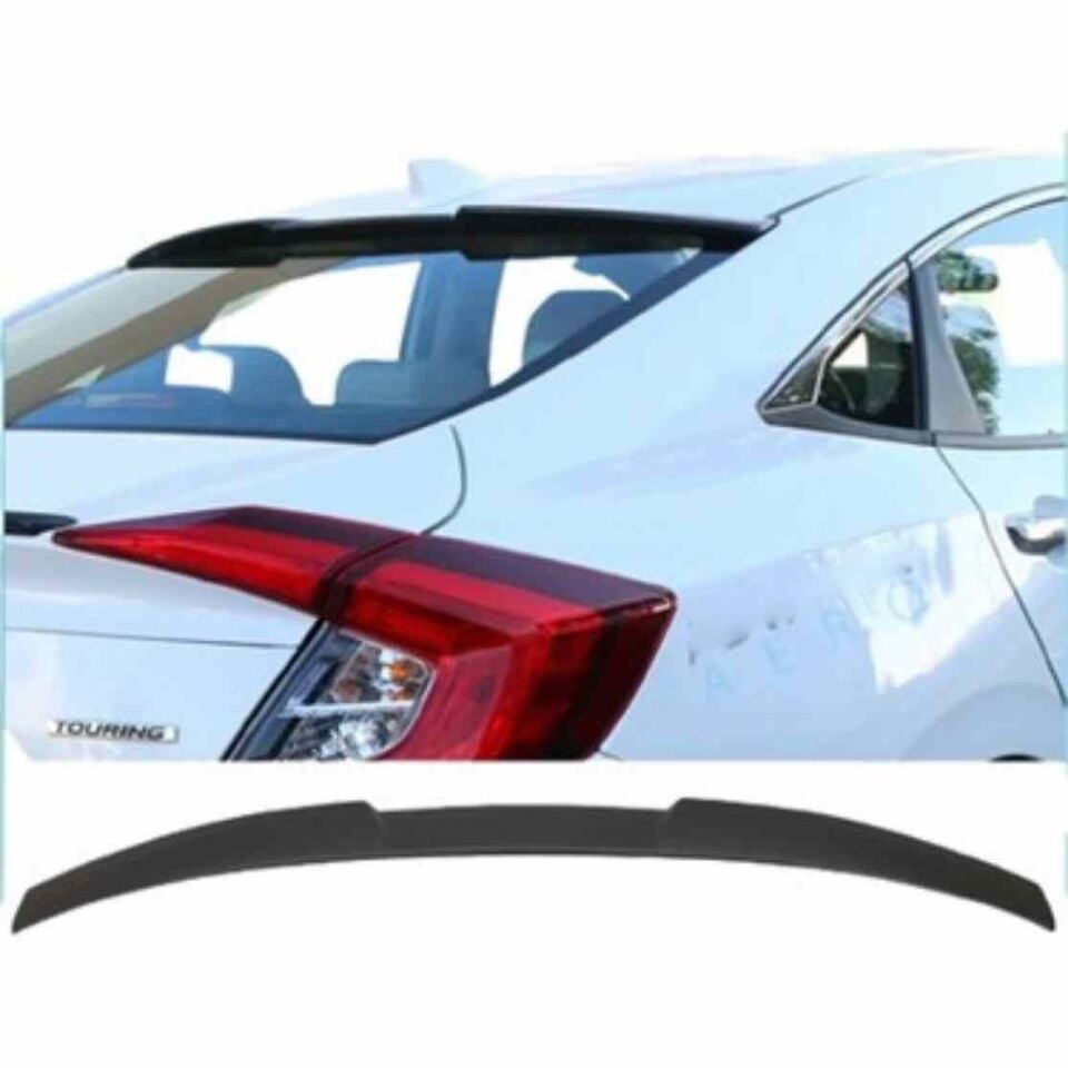 Honda Civic Rs cam üstü spoiler boyalı (Pianoblack) 2016-2021 arası