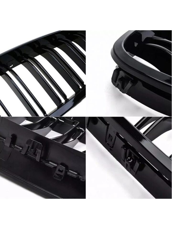 Bm w 5 Serisi F10 M4 Ön Panjur Böbrek Izgara Çift Çizgi Piano Black 2009-2017 Arası