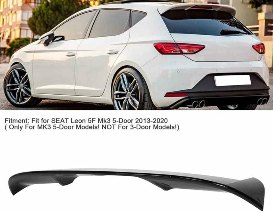 Seat Leon spoiler boyalı (Pianoblack) 2012 sonrası