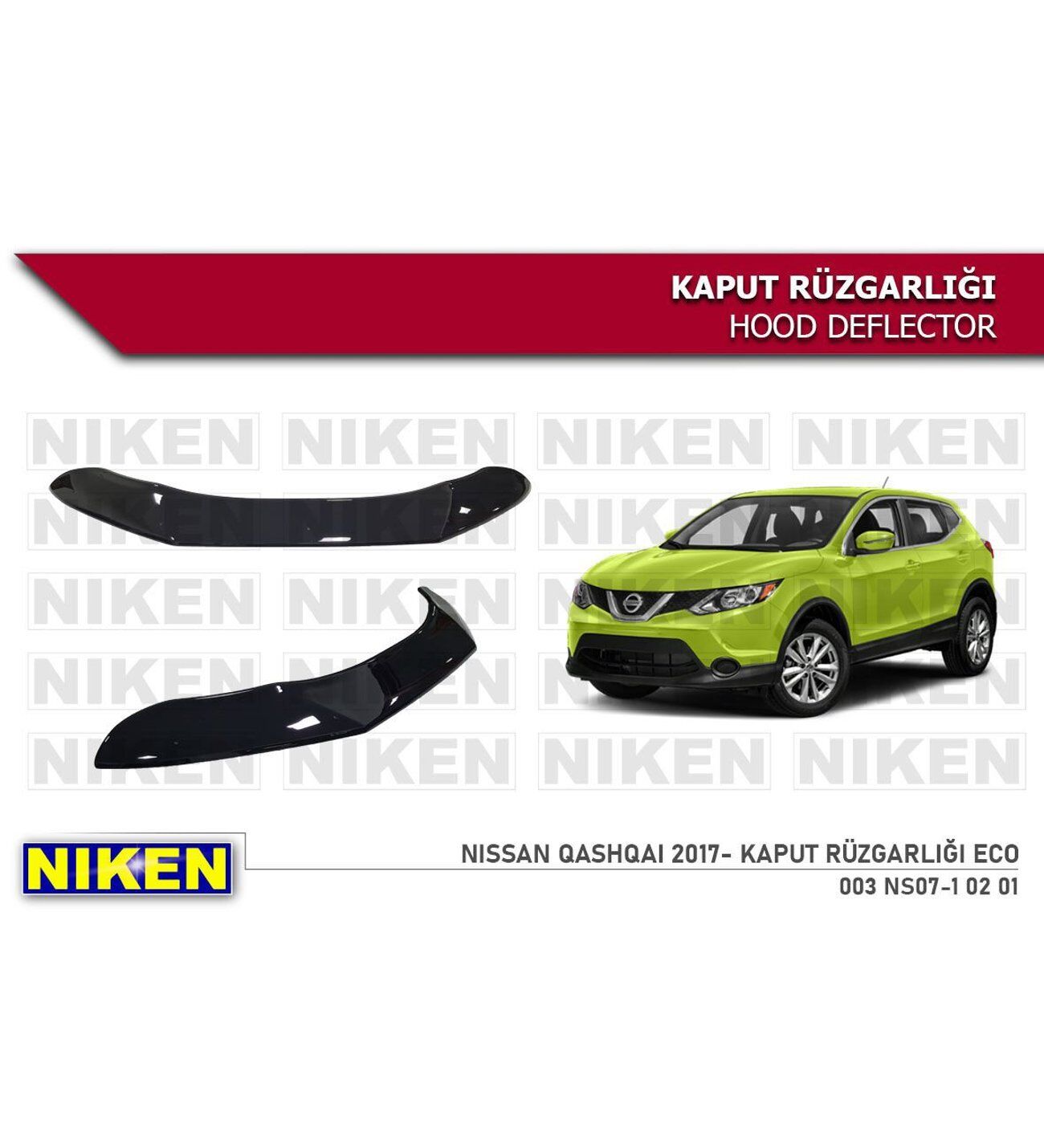 Nissan Qashqai Kaput Rüzgarlığı Koruyucu 2017 sonrası