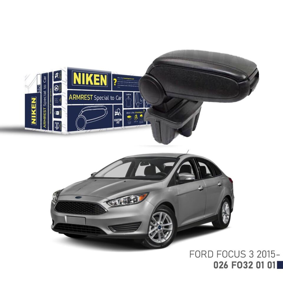 Niken Ford Focus III 2015+ Sonrası Araca Özel Kol Dayama Siyah