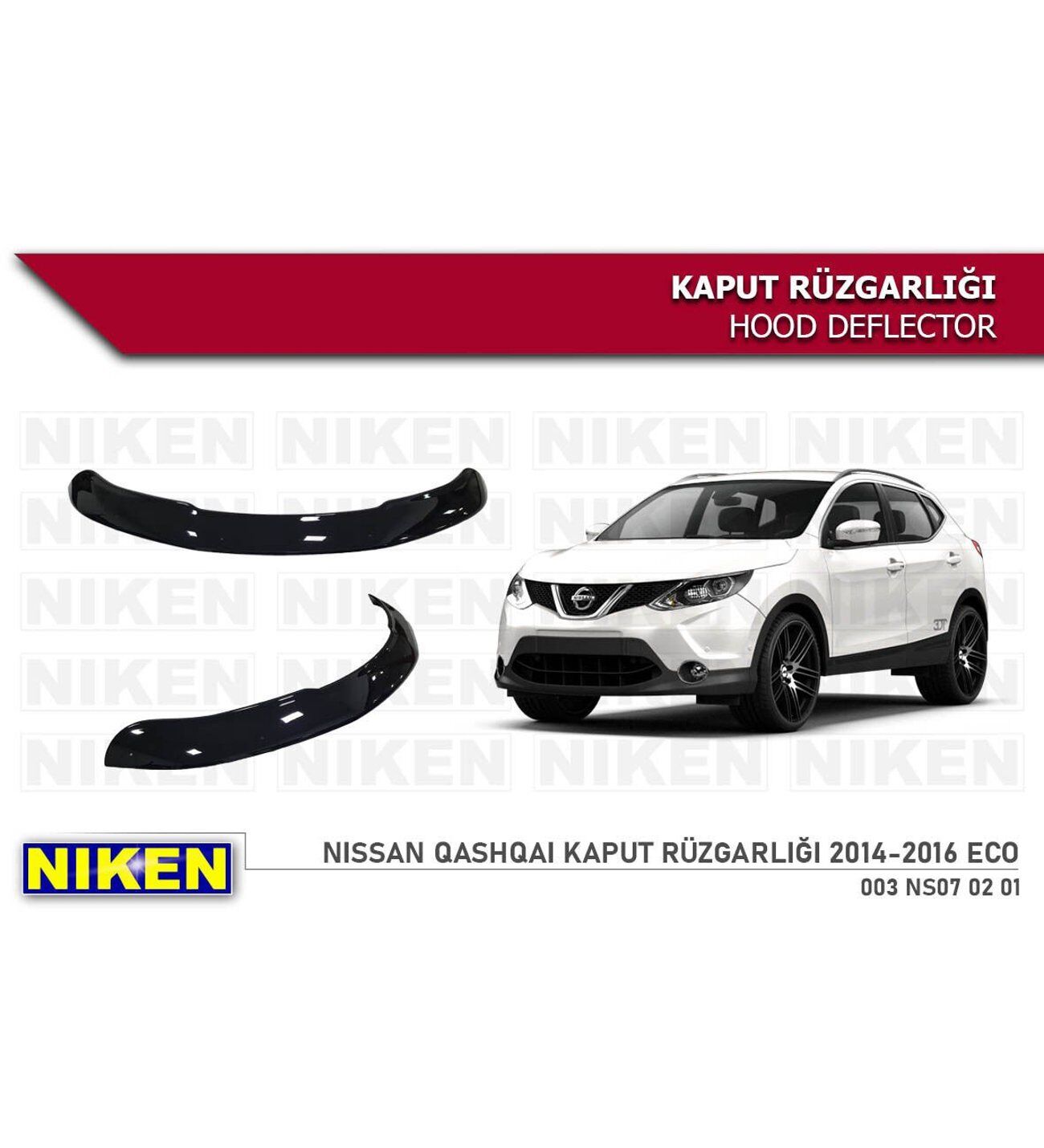 Nissan Qashqai Kaput Rüzgarlığı Koruyucu 2014-2016 arası