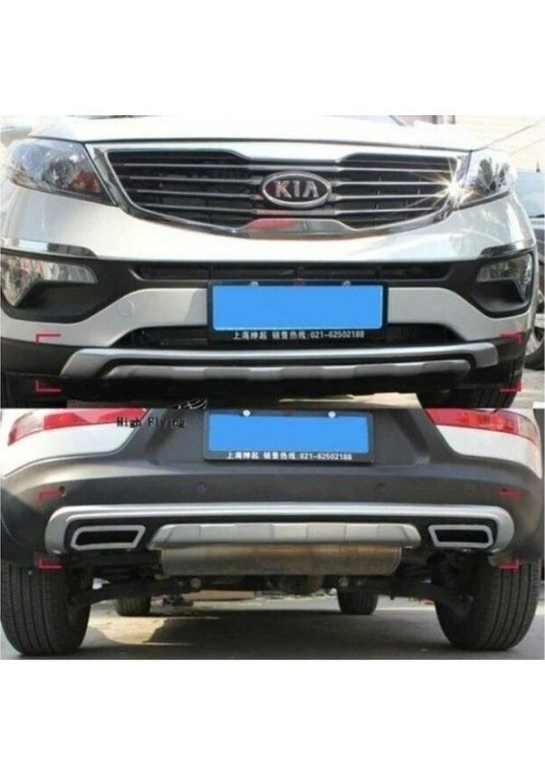 Kia Sportage Ön Ve Arka Koruma Difüzör 2011-2015 Çift Çıkış Egzoz