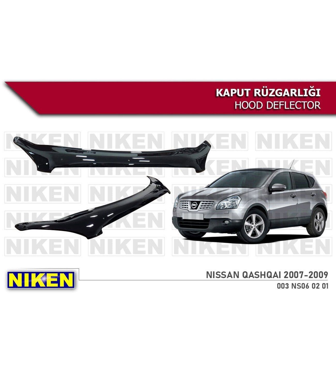 Nissan Qashqai Kaput Rüzgarlığı Koruyucu 2007-2010 arası