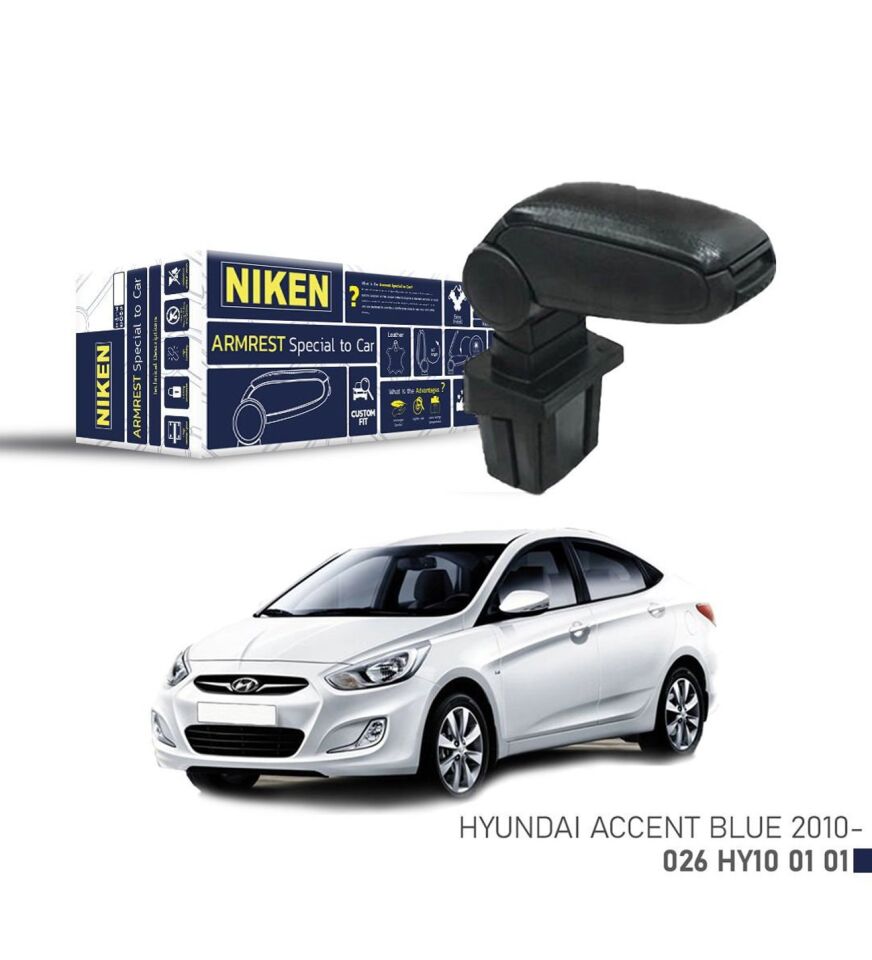 Niken Hyundai Accent Blue 2010+Sonrası Araca Özel Kol Dayama Siyah