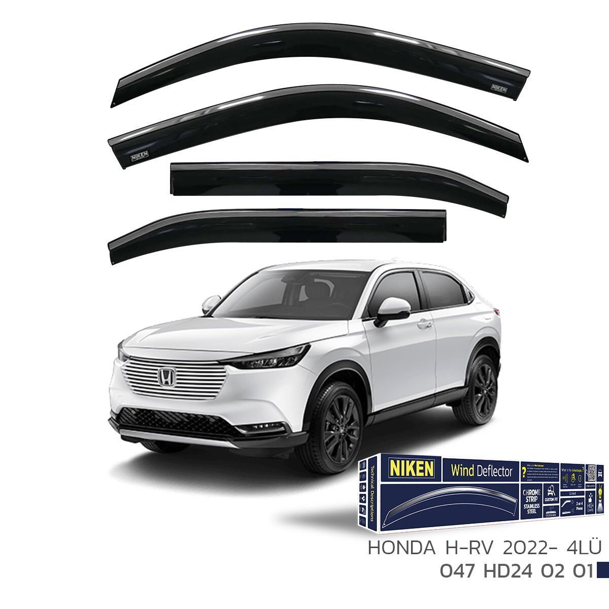 Honda Hrv Kromlu Cam Rüzgarlığı Niken 2022+ sonrası uyumlu