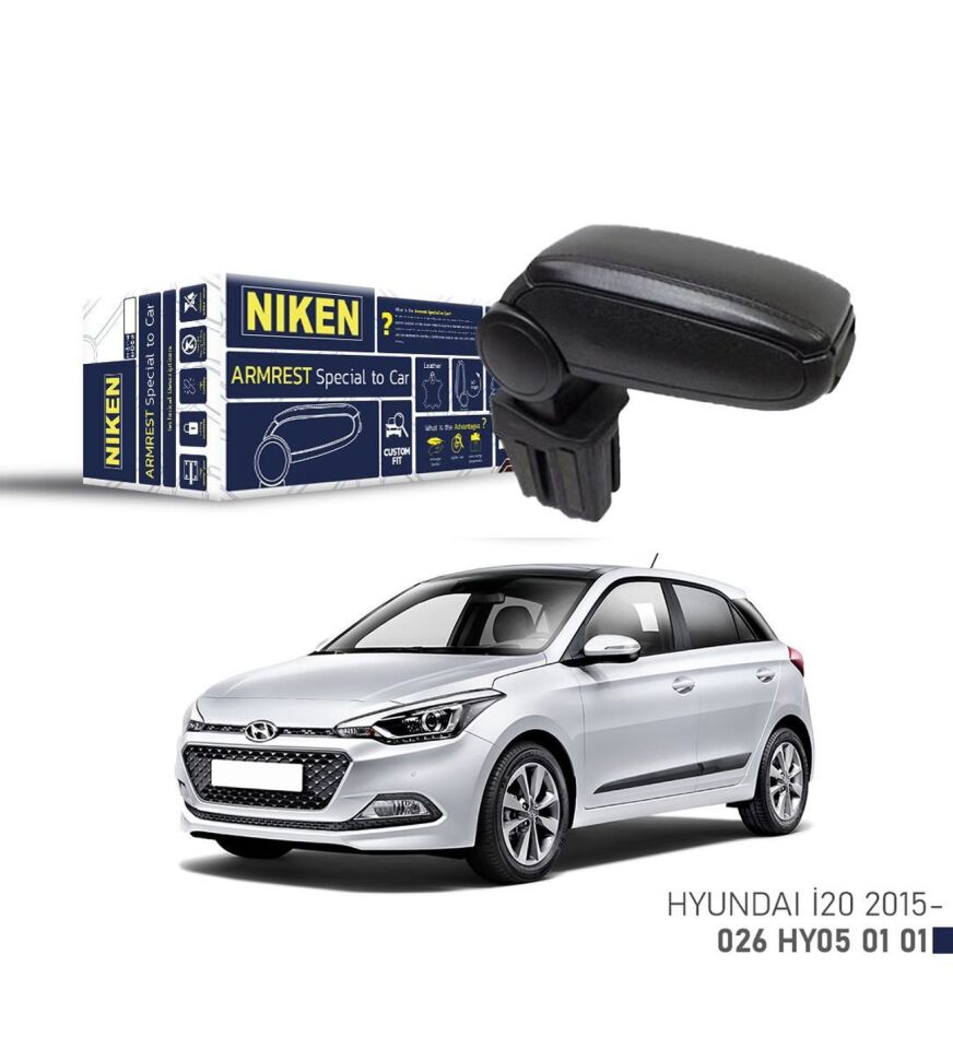 Niken Hyundai I20 2015+ Sonrası Araca Özel Kol Dayama Siyah
