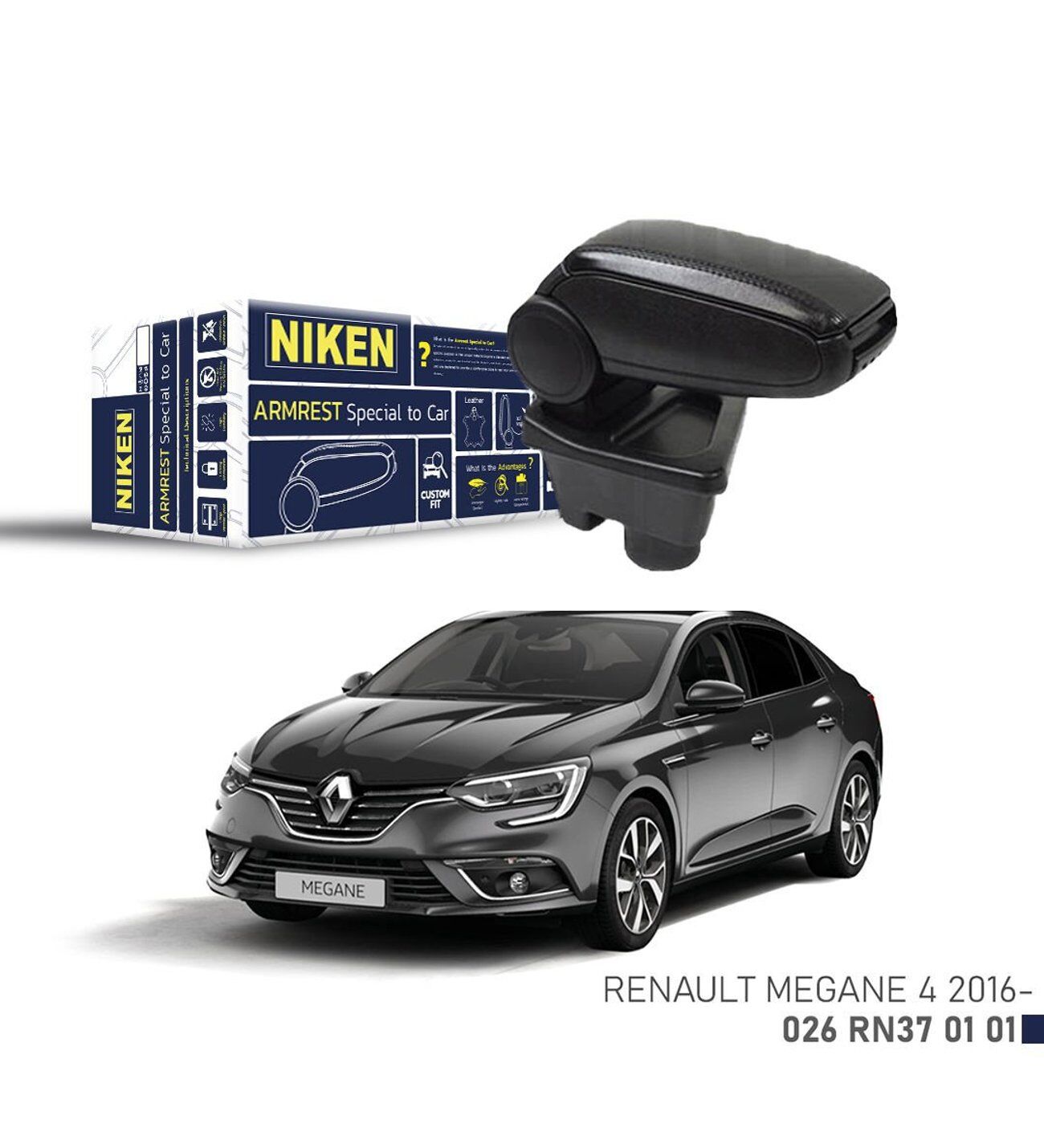 Niken Renault Megane IV 2016+ Sonrası Araca Özel Kol Dayama