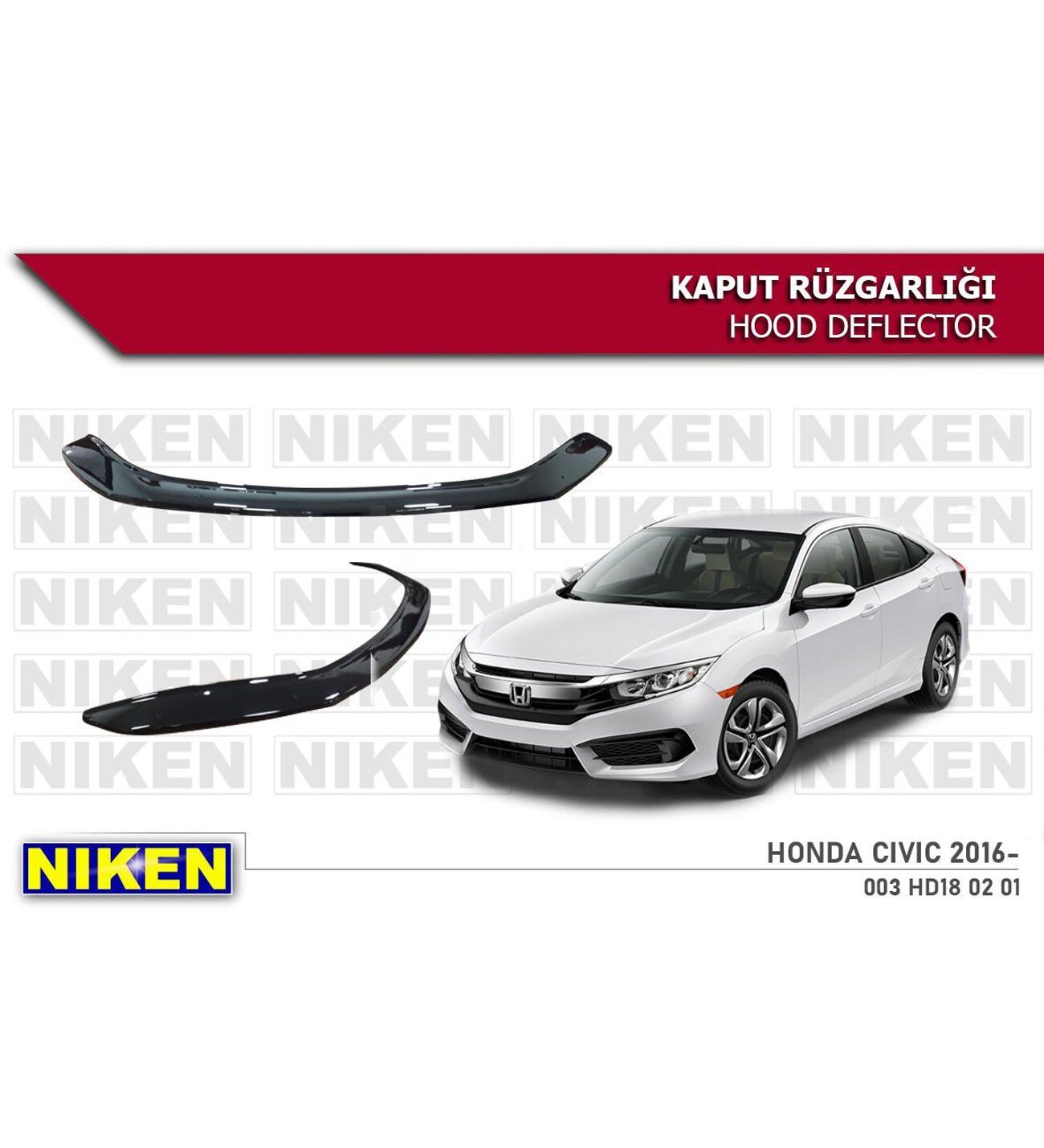 Honda Civic fc5 Kaput Rüzgarlığı Koruyucu 2016 sonrası