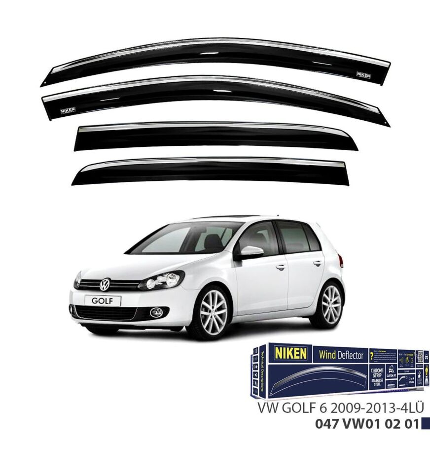 Vw Golf 5-6 Kromlu Cam Rüzgarlığı Niken 2003-2013 arası uyumlu