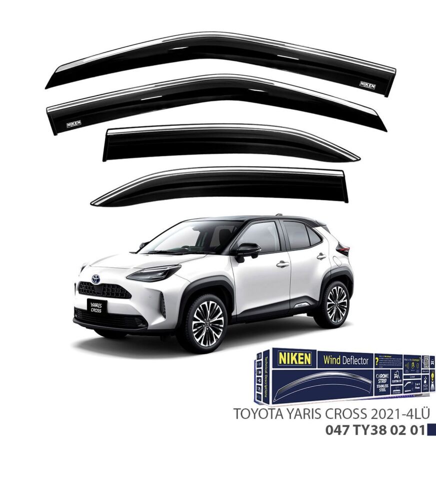 Toyota Yaris Cross Kromlu Cam Rüzgarlığı Niken 2021+sonrası uyumlu