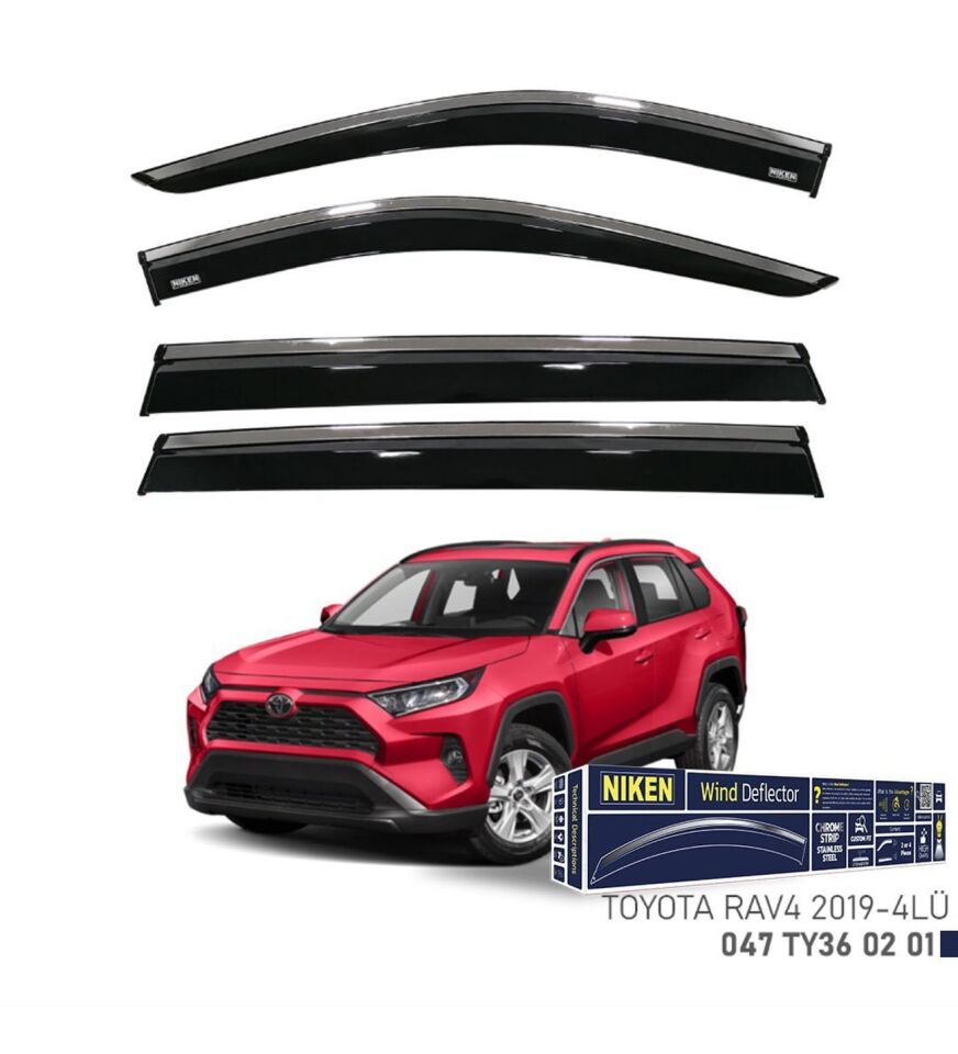 Toyota Rav4 Kromlu Cam Rüzgarlığı Niken 2019+sonrası uyumlu