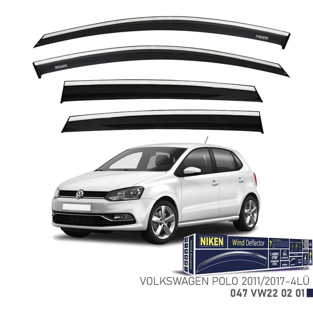Niken VW Polo Cam Rüzgarlığı Kromlu 2011-2017 4'Lü