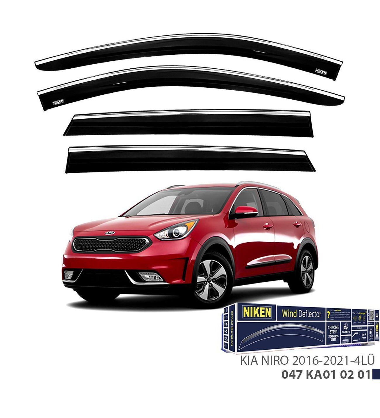 Kia Niro Kromlu Cam Rüzgarlığı Niken 2016-2021 arası modeller