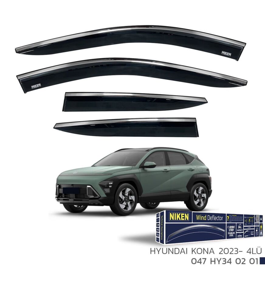 Hyundai Kona Kromlu Cam Rüzgarlığı Niken 2023+ sonrası modeller