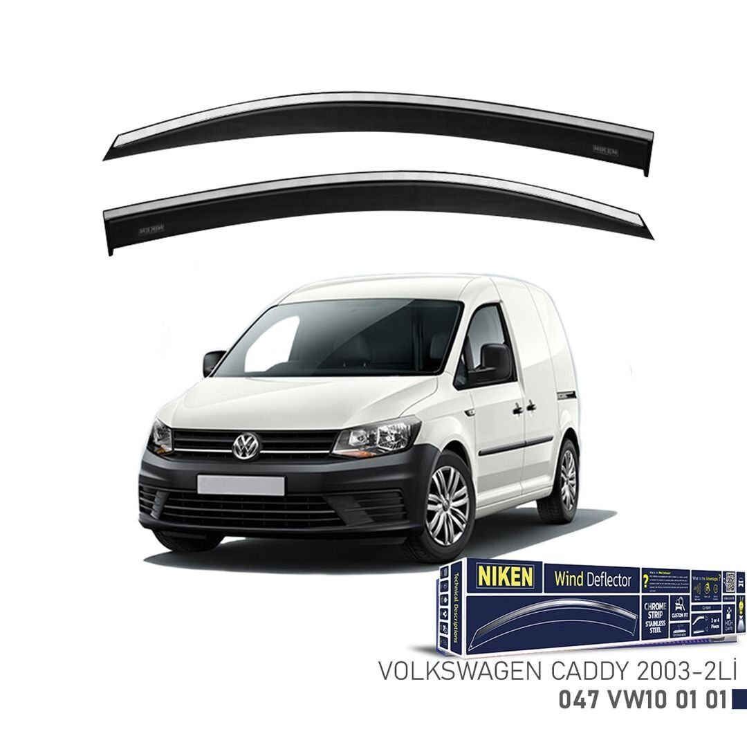 Niken VW Caddy Cam Rüzgarlığı Kromlu 2'Li 2003+ Sonrası