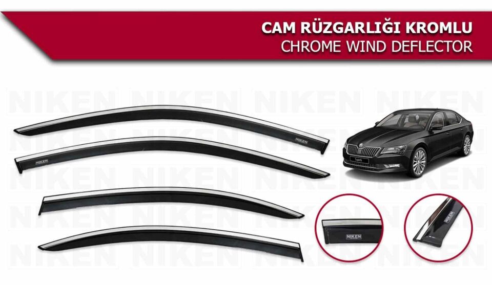 Skoda Superb Kromlu Cam Rüzgarlığı Niken 2015 sonrası
