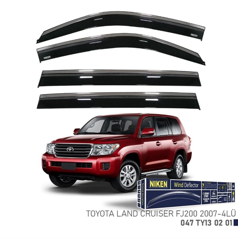 Niken Toyota Land Cruiser Fj200 Cam Rüzgarlığı Kromlu 4'Lü 2007+ Sonrası