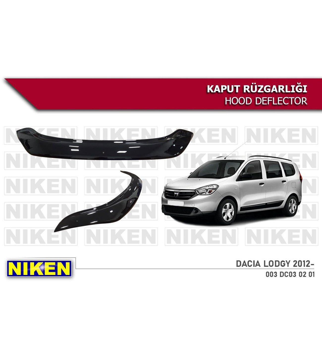 Dacia Lodgy Kaput Rüzgarlığı Koruyucu 2012 sonrası