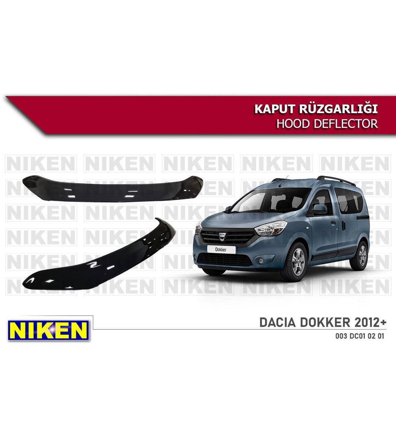 Dacia Dokker Kaput Rüzgarlığı Koruyucu 2012 sonrası