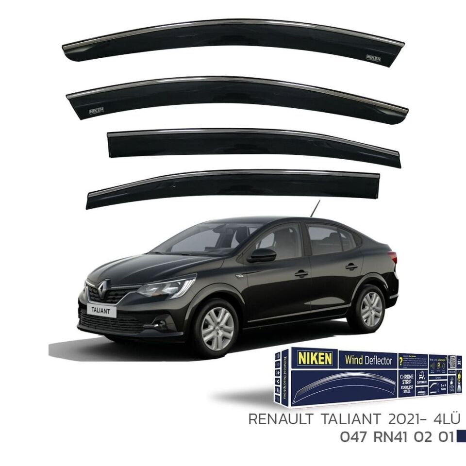 Niken Renault Taliant Cam Rüzgarlığı Kromlu 4'Lü 2021+ Sonrası