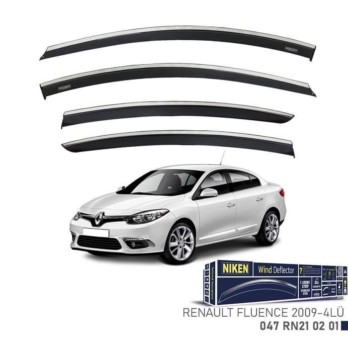 Niken Renault Fluence Cam Rüzgarlığı Kromlu 4'Lü 2009+ Sonrası