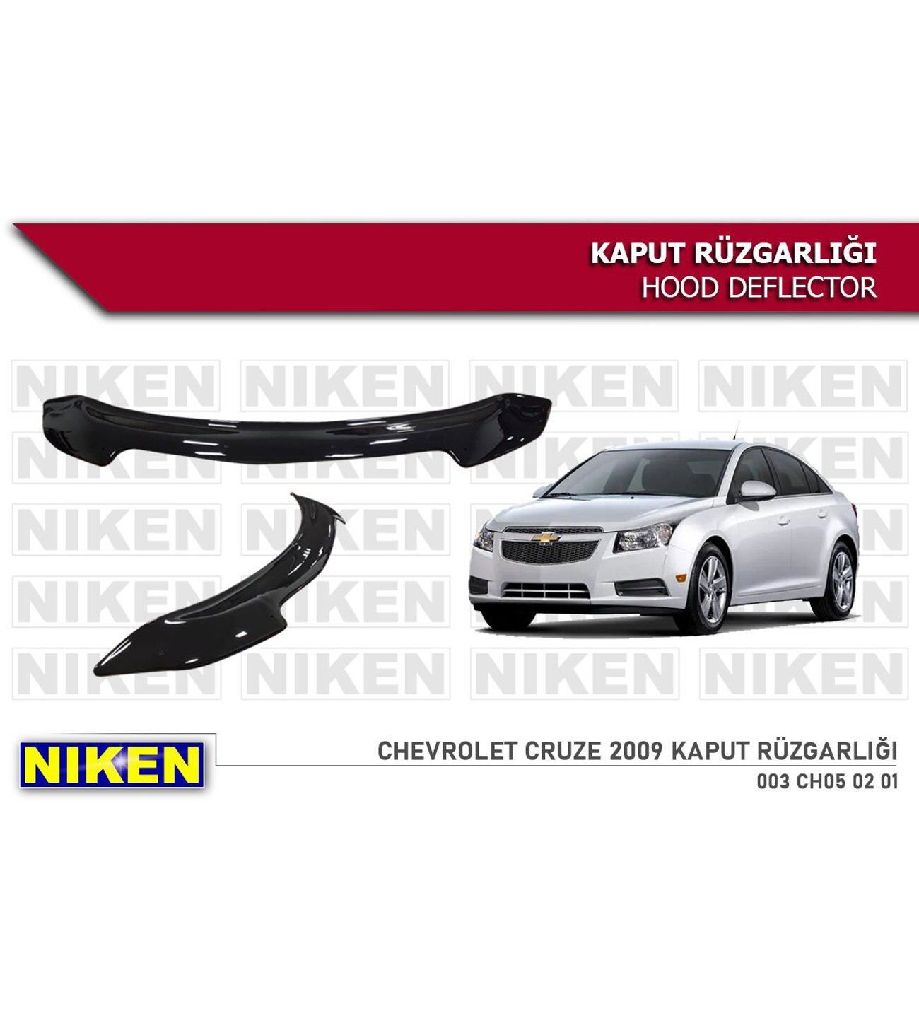 Chevrolet Cruze Kaput Rüzgarlığı Koruyucu 2008-2016 arası