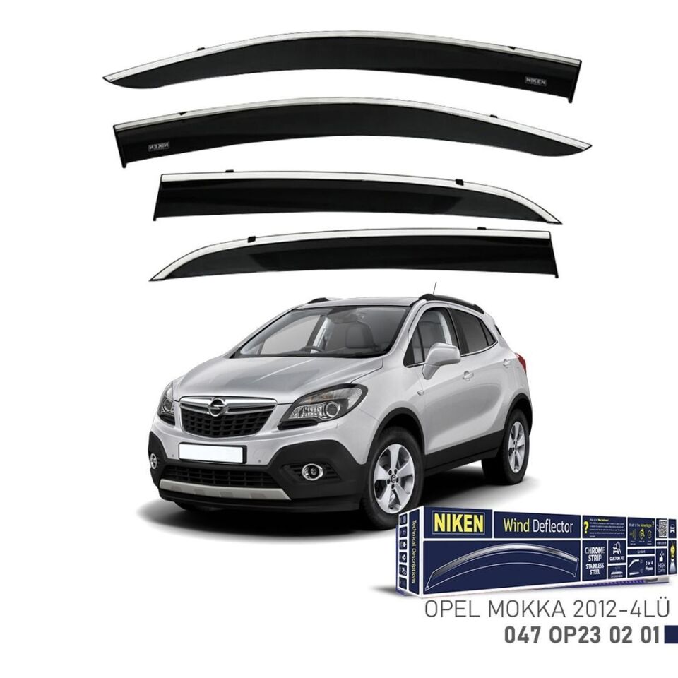 Niken Opel Mokka Cam Rüzgarlığı Krom 4'Lü 2012+ Sonrası