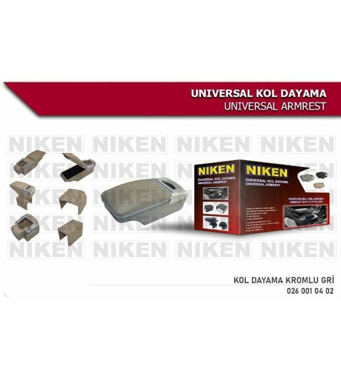 Kol Dayama-kolçak Bardaklı tip Gri tüm modellere uyumlu