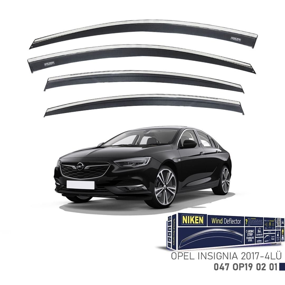 Niken Opel Insignia Cam Rüzgarlığı Kromlu 4'Lü 2017+ Sonrası