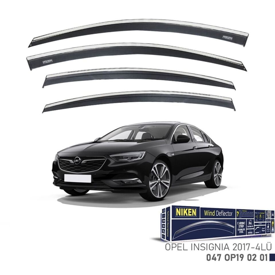 Niken Opel Insignia Cam Rüzgarlığı Kromlu 4'Lü 2017+ Sonrası