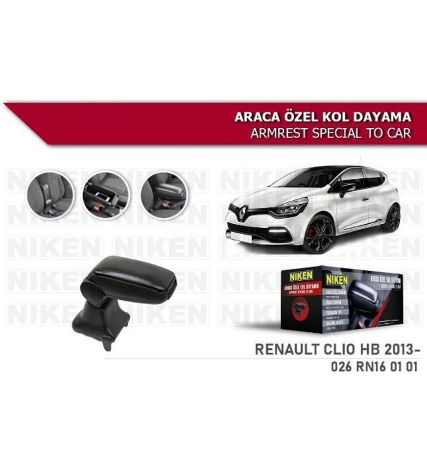 Renault Clio 4 Araca Özel Kol Dayama Kolçak 2012-2019 arası Niken