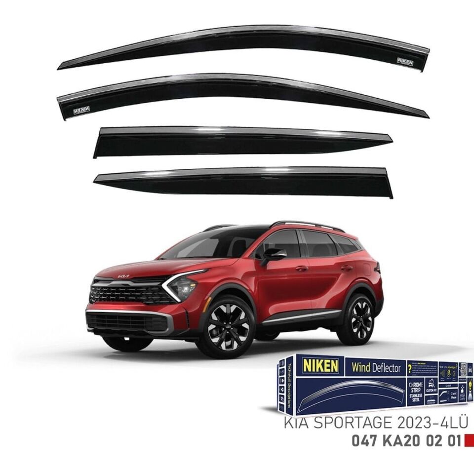 Niken Kia Sportage Cam Rüzgarlığı Kromlu 4'Lü 2023+ Sonrası