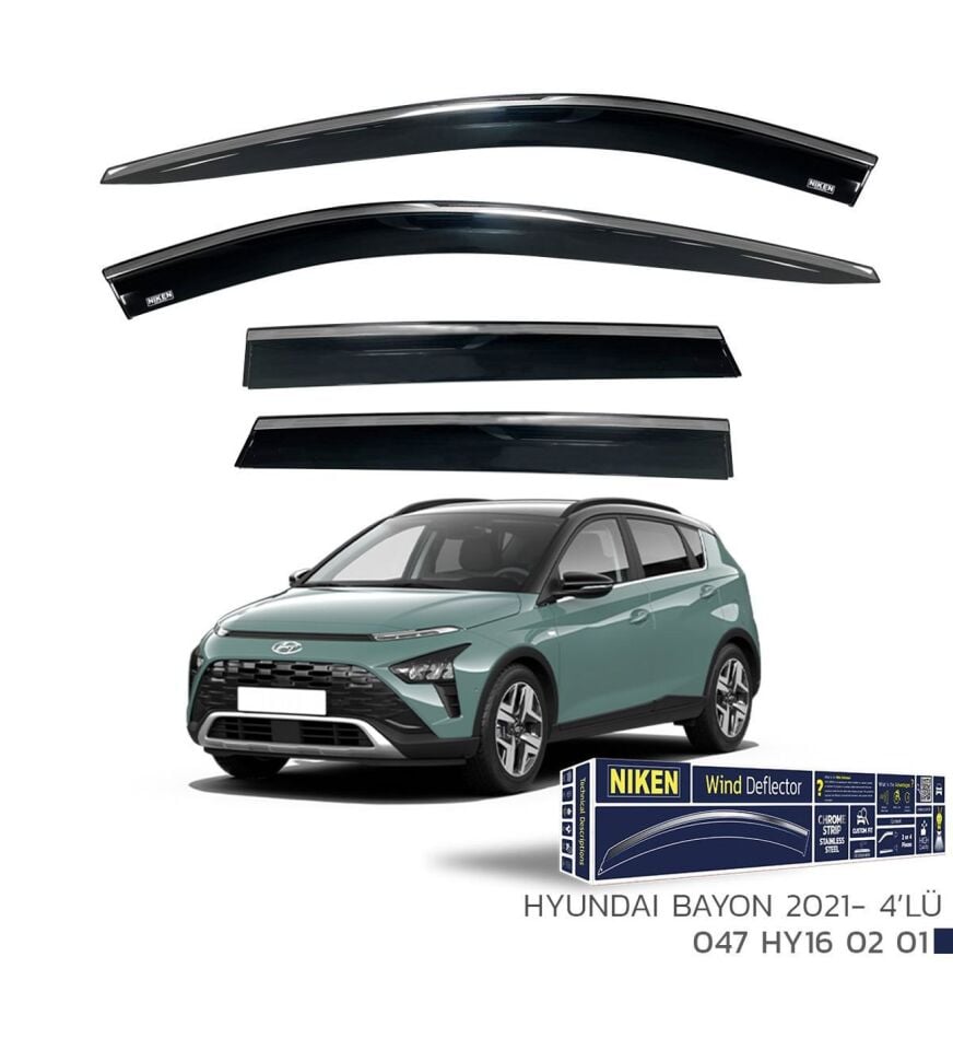 Hyundai Bayon Kromlu Cam Rüzgarlığı Niken 2021+ sonrası uyumlu
