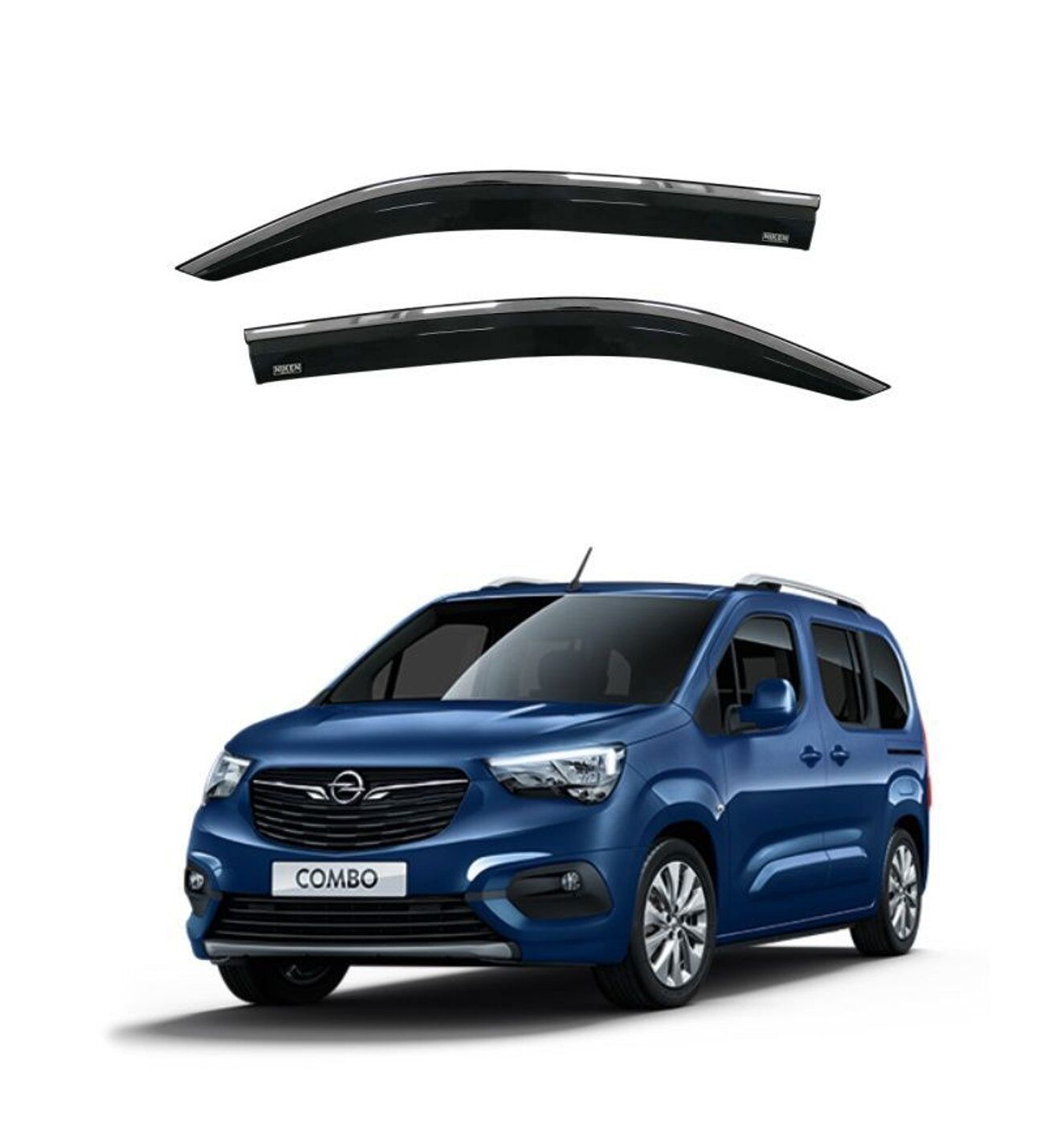 Opel Combo Kromlu 2'li Cam Rüzgarlığı Niken 2019+ sonrası uyumlu