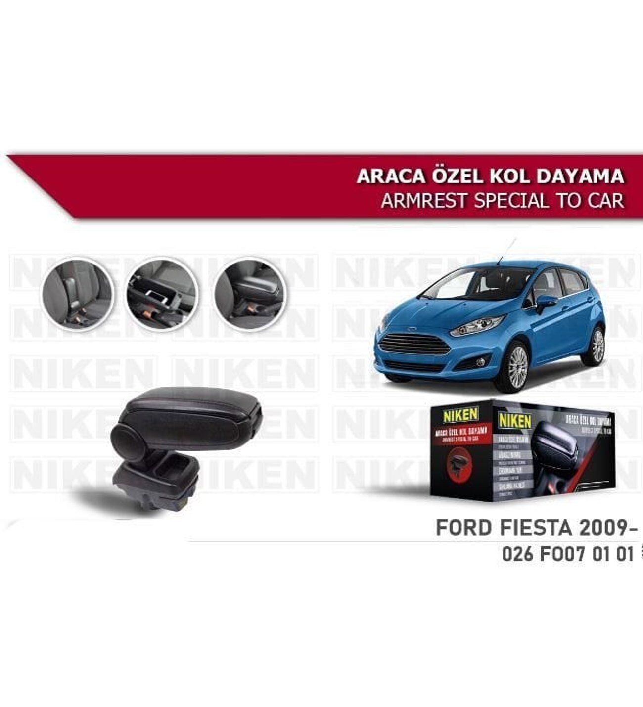 Ford Fiesta Araca Özel Kol Dayama Kolçak 2009 Sonrası Niken