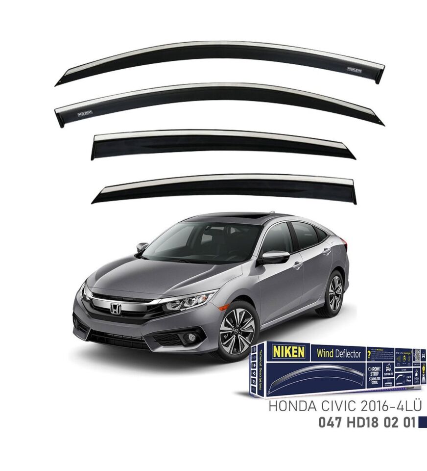 Honda Civic Kromlu Cam Rüzgarlığı Niken 2016-2021 arası