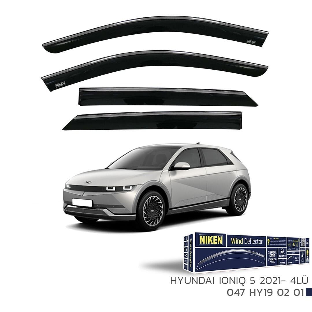 Niken Hyundai Ioniq 5 Cam Rüzgarlığı Kromlu 4'Lü 2021+ Sonrası