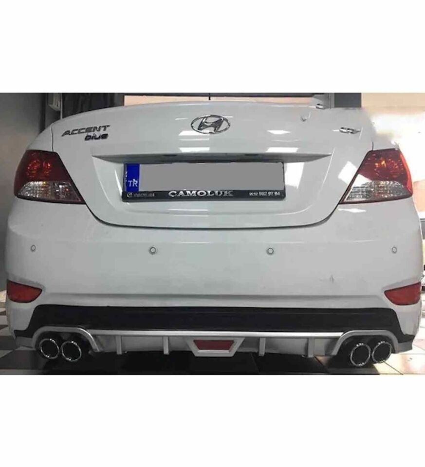 Hyundai Accent Blue uyumlu arka tampon altı difüzör Gri 2011-2019 arası