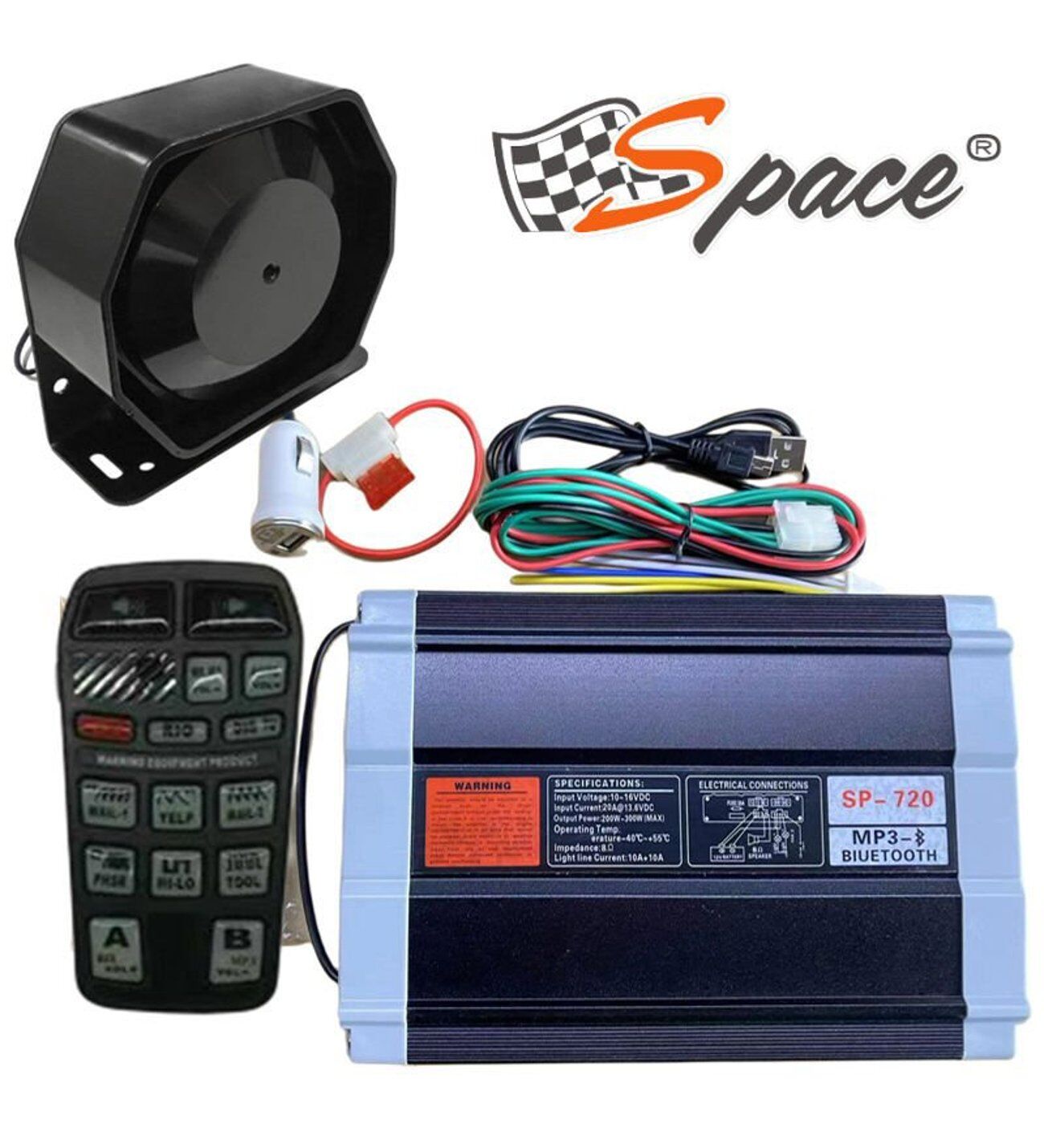 Profesyonel siren 300W bluetooth ve mp3 özellikli / SSSR49