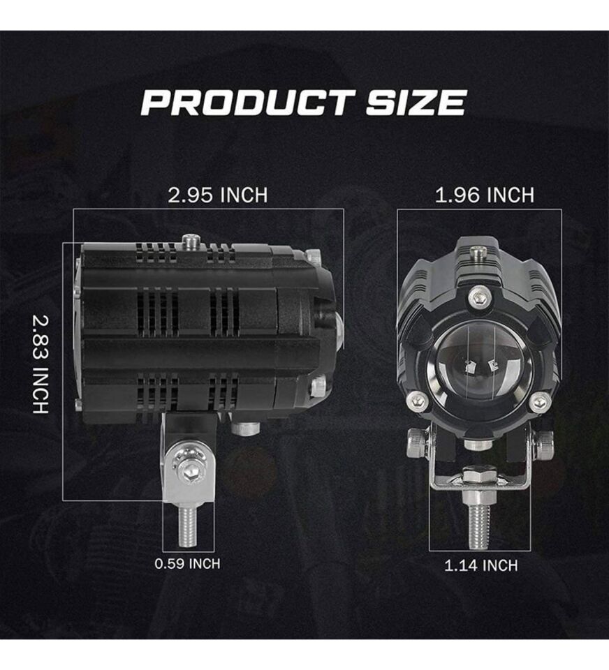 Offroad sis lambası beyaz-sarı (6.5 cm x 4.5cm 6.5cm ) 10w 12-80v set / LASS347