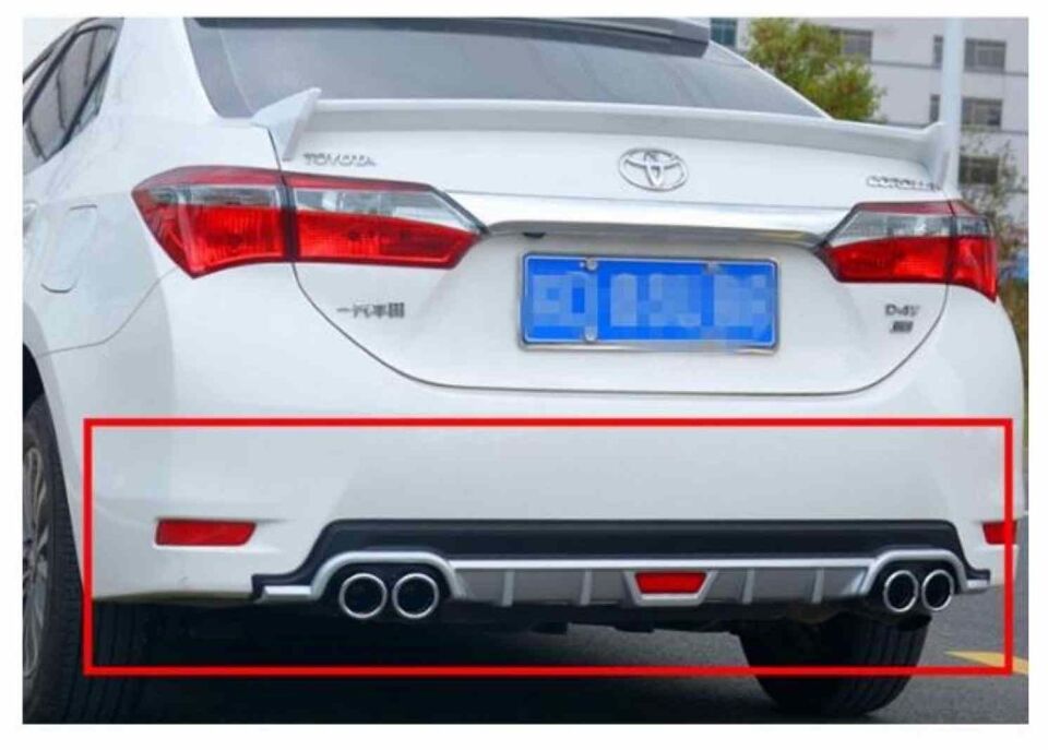 Peugeot 301 uyumlu arka tampon altı difüzör Siyah 2012 sonrası