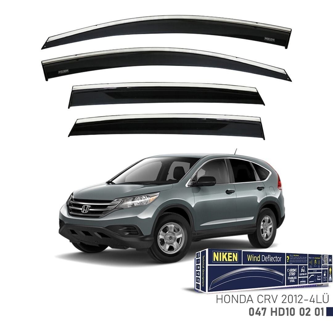Niken Honda Crv Cam Rüzgarlığı Kromlu 4'Lü 2012+ Sonrası