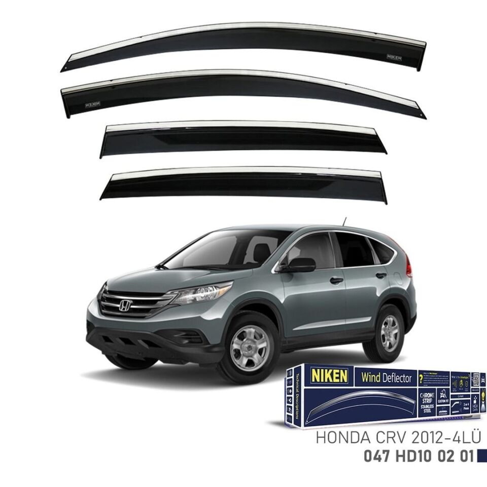 Niken Honda Crv Cam Rüzgarlığı Kromlu 4'Lü 2012+ Sonrası