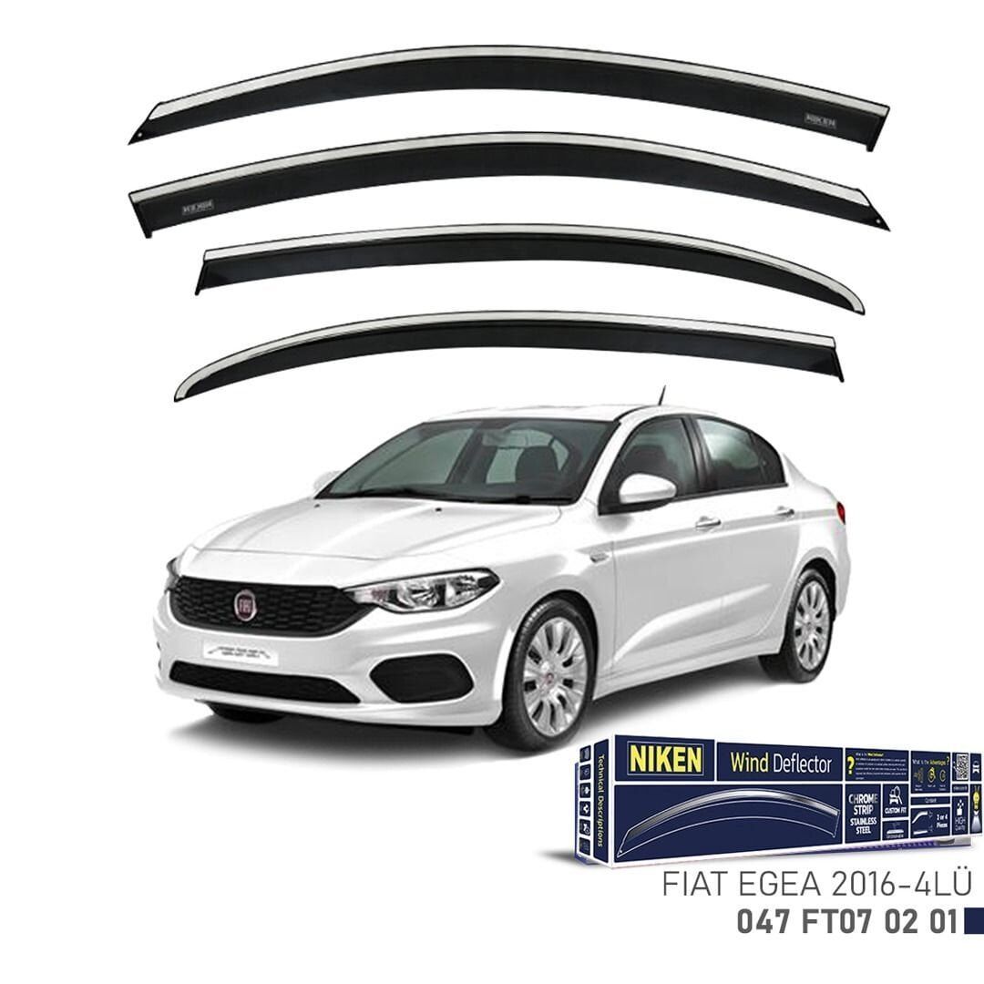 Niken Fiat Egea Cam Rüzgarlığı Kromlu 4'Lü 2016+ Sonrası