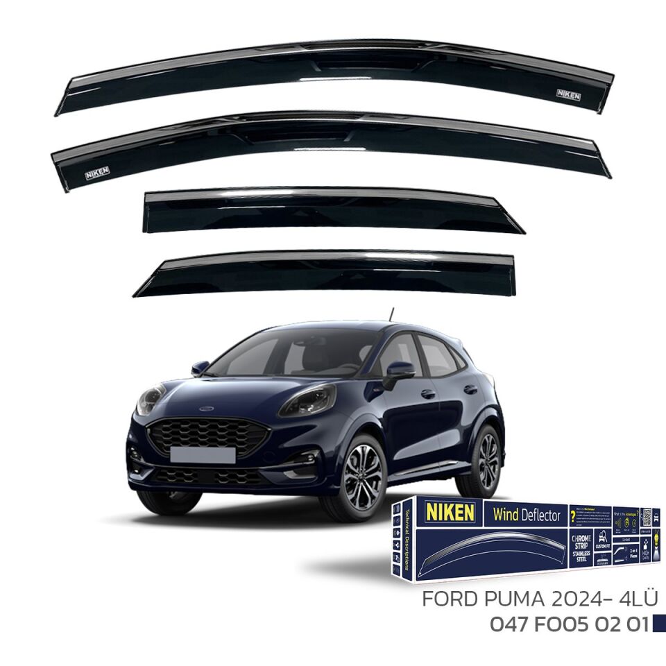 Ford Puma Cam Rüzgarlığı Kromlu 2024- Sonrası 4'lü