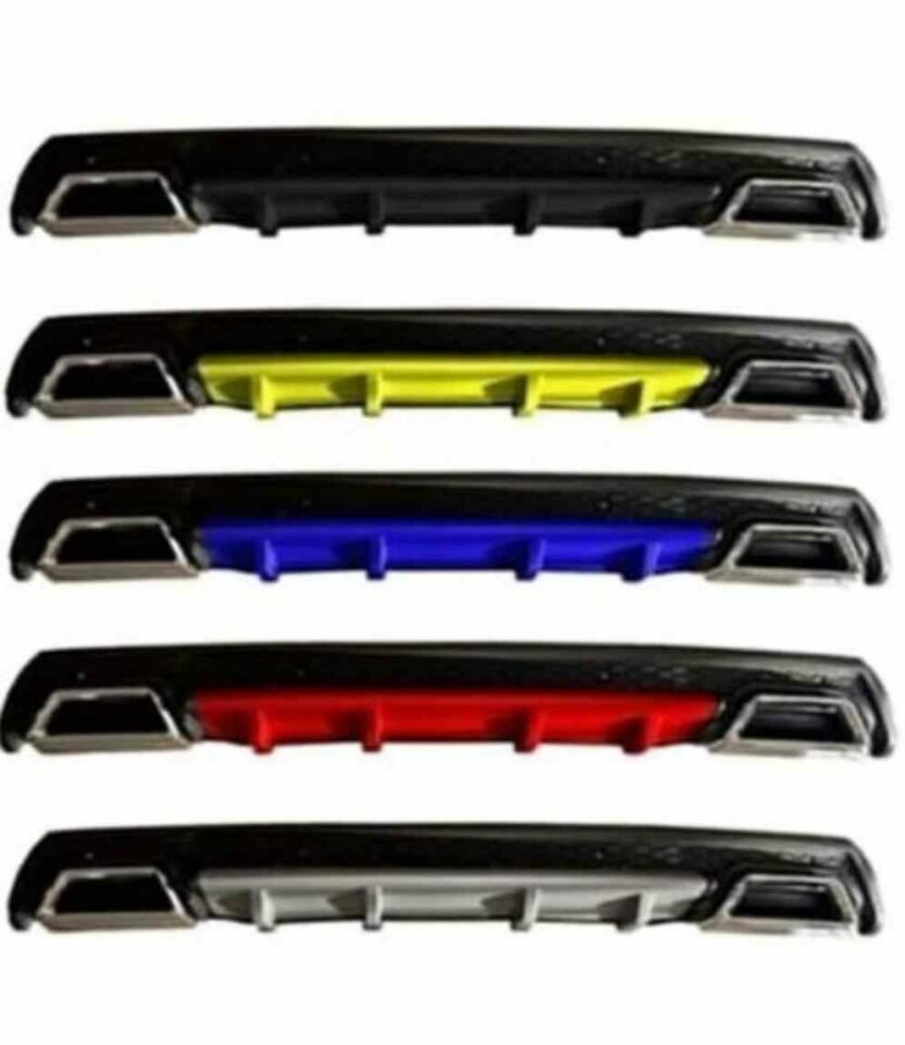 Vw Polo 6R uyumlu arka tampon altı difüzör Siyah Kare Tip 2009-2017 arası